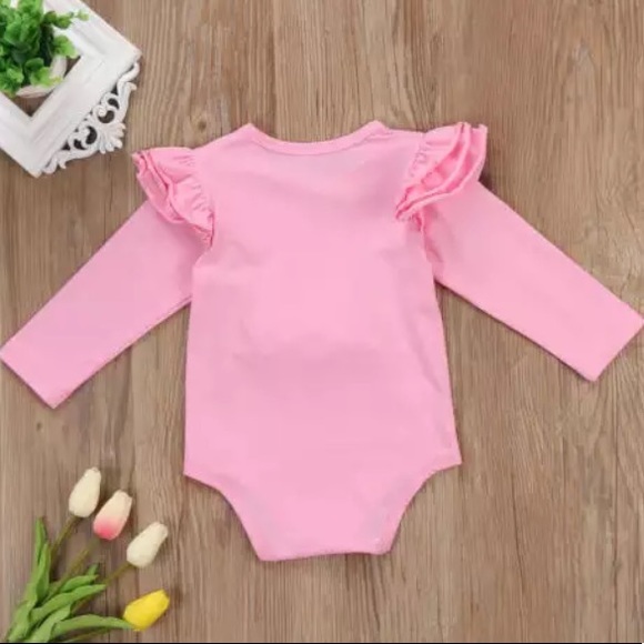 Pink Unicorn Long Sleeve Onesie Bodysuit - Picture 2 of 2